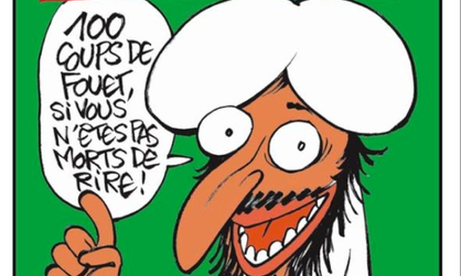 Cartoon of the prophet Muhammad from Charlie Hebdo issue No. 1011. 