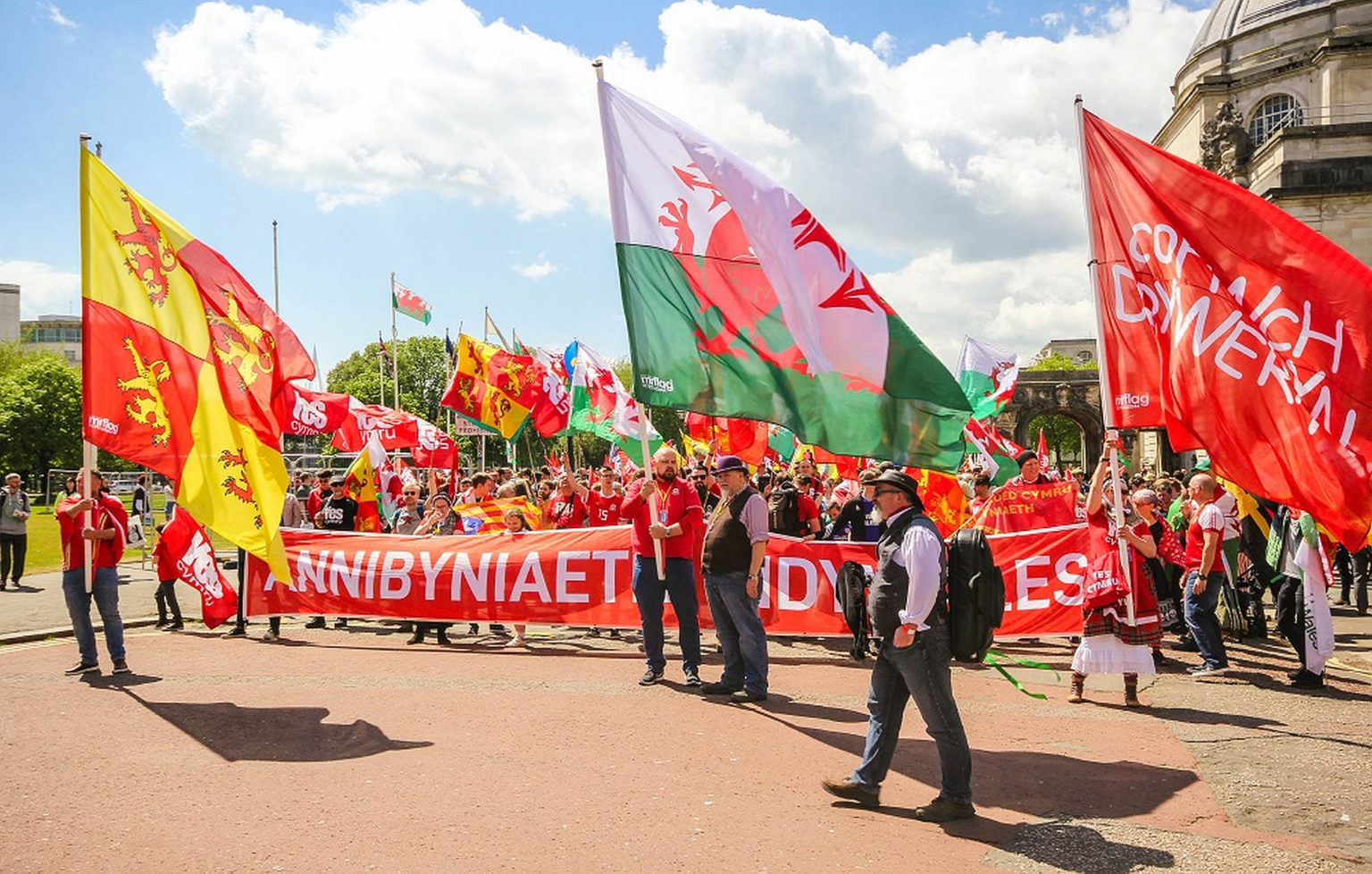 A march for Welsh independence on 11 May 2019 in Cardiff, Wales, organised by All Under One Banner Cymru (Picture: Ifan Morgan Jones)
