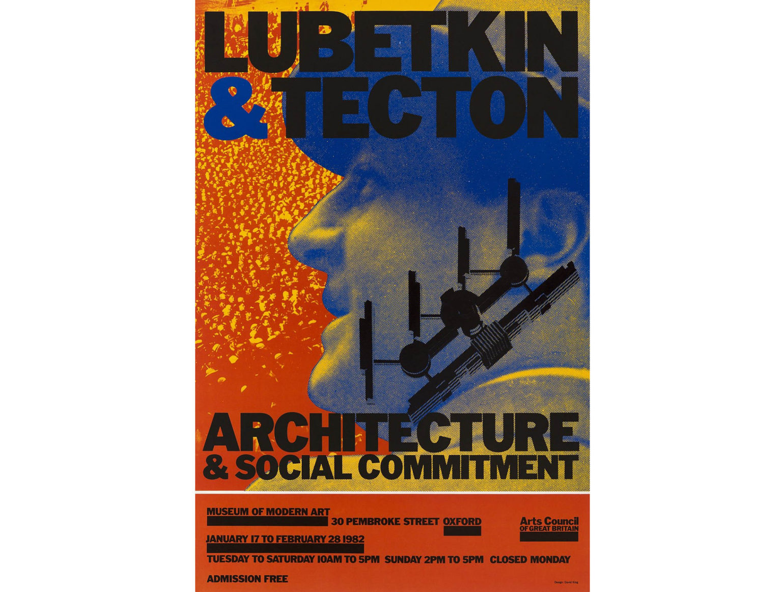Lubetkin & Tecton, poster by David King, for the Museum of Modern Art, Oxford, 1982