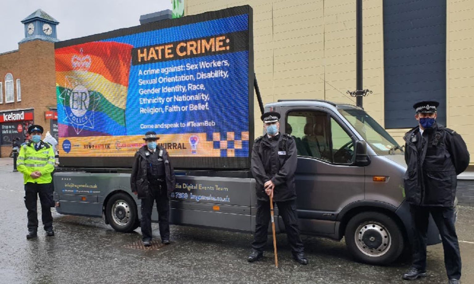 Merseyside Police promote their new hate-crime initiative (Credit: Merseyside Police.)