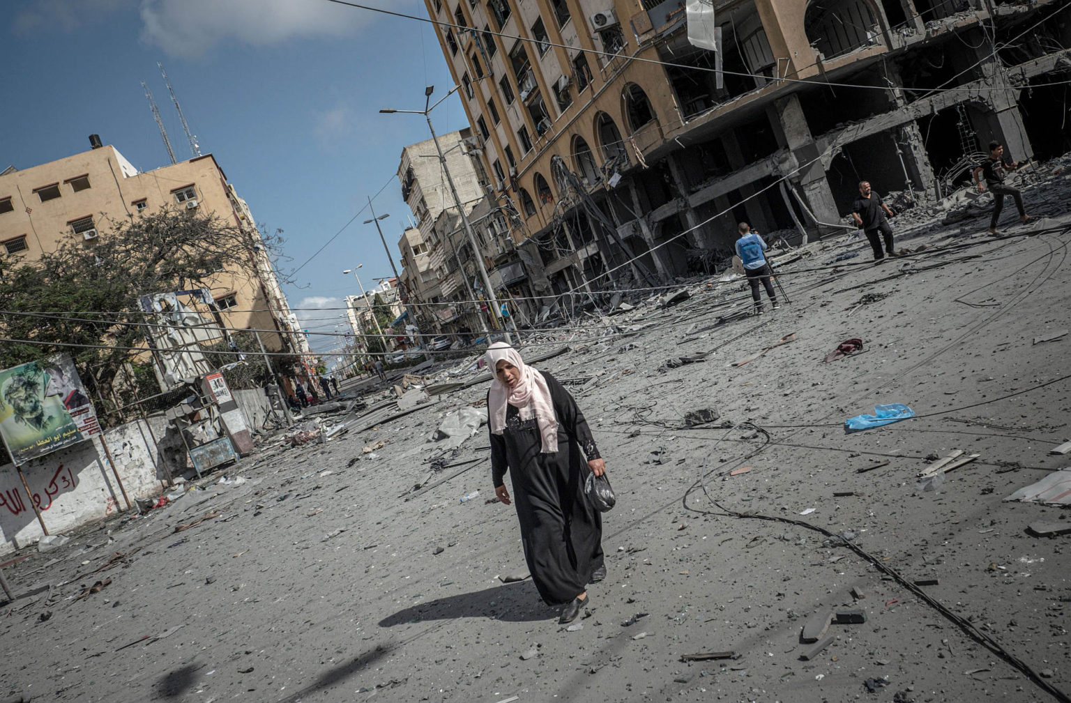 Aftermath of targeting Al-Jawhara Tower on 12 May 2021 in Gaza City.