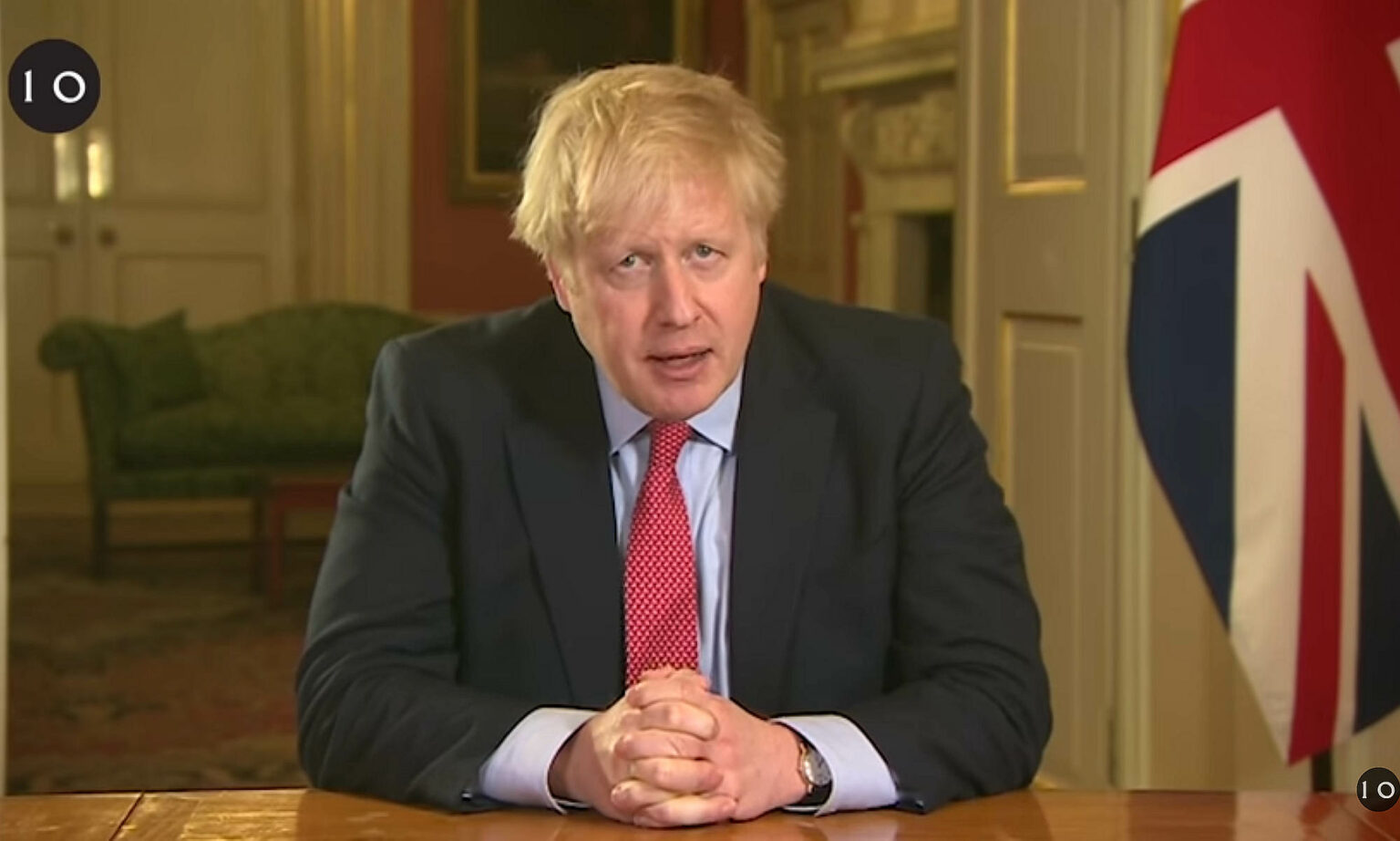 Prime minister Boris Johnson announces lockdown measures on 23 March 2020.