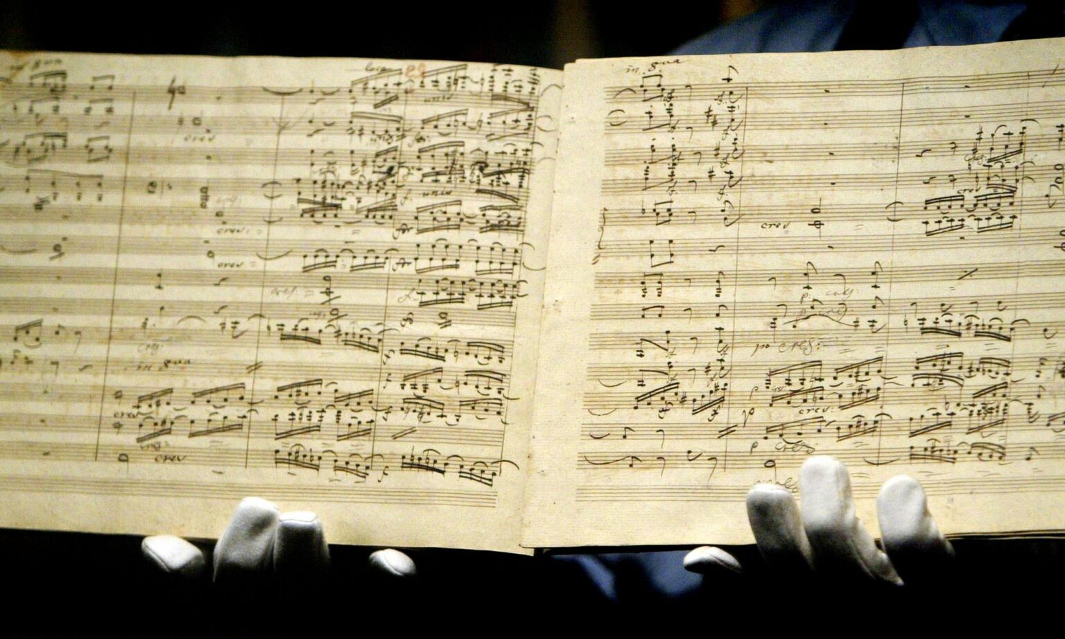 The manuscript for Ludwig van Beethoven's first edition of the Ninth Symphony.