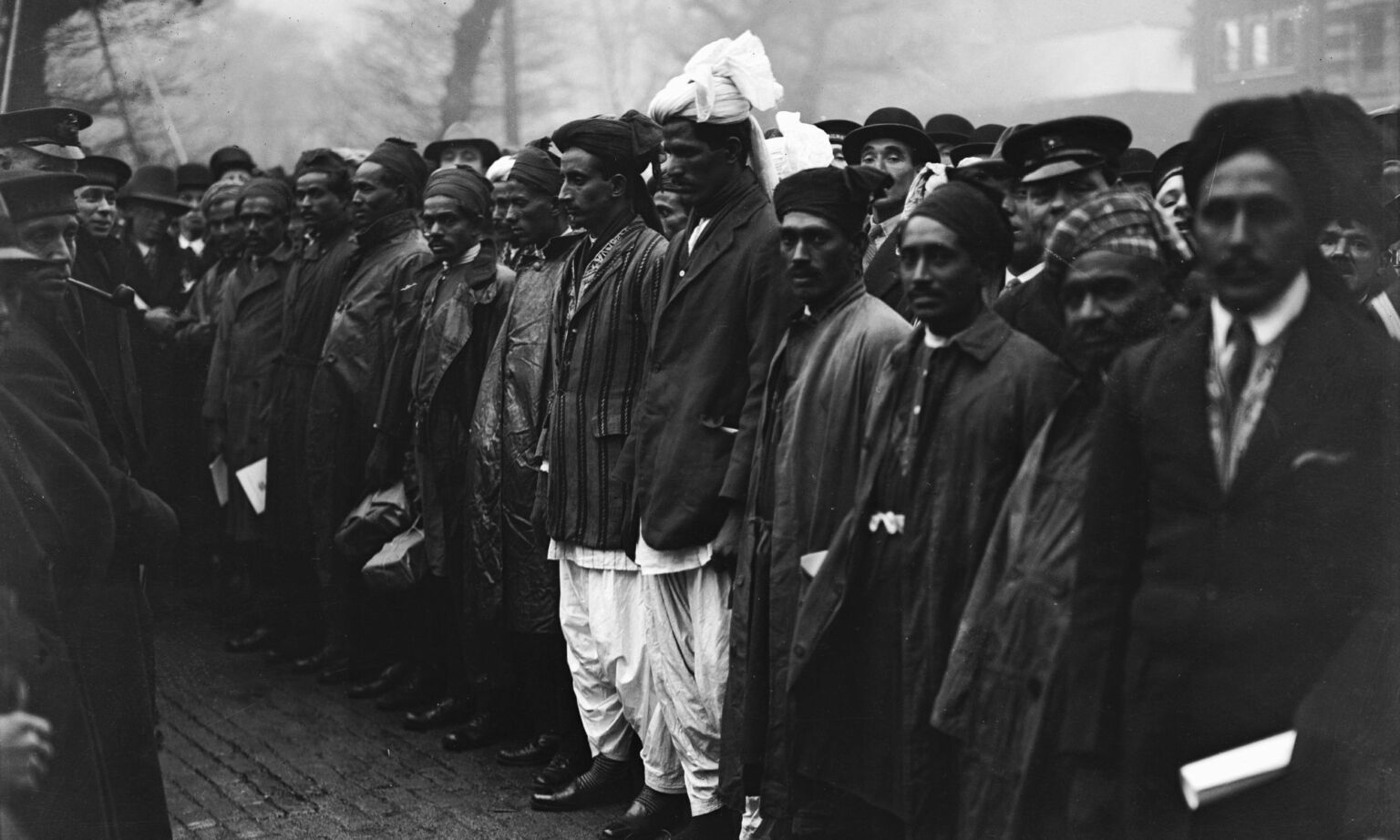 Lascars at the opening of the Tower Hill Memorial in London, 1928.