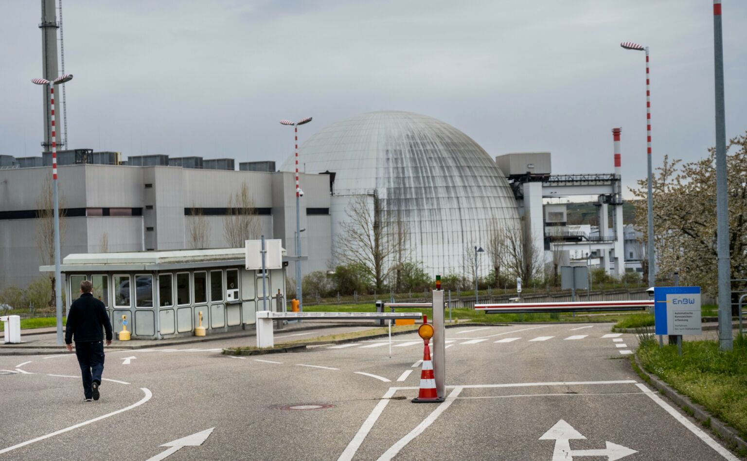 The Neckarwestheim 2 nuclear power plant, pictured on the day it shut down, 15 April 2023.