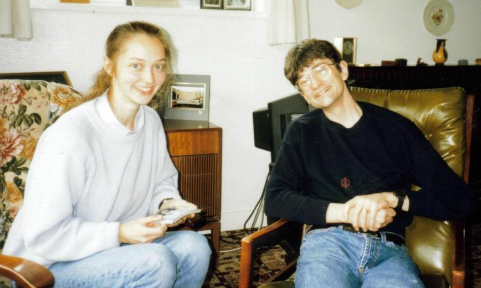 Debbie (then David) Hayton and Stephanie Hayton in the 1980s, shortly after they were married.