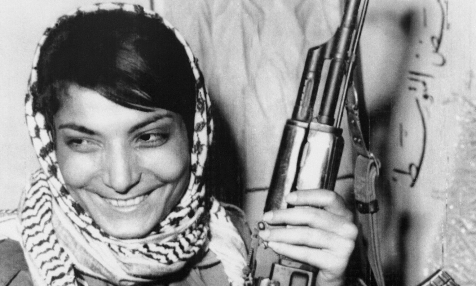 Layla Khaled, one of two hijackers of an American TWA. jetliner in Damascus, smiles after returning to her guerrilla base in Jordan.