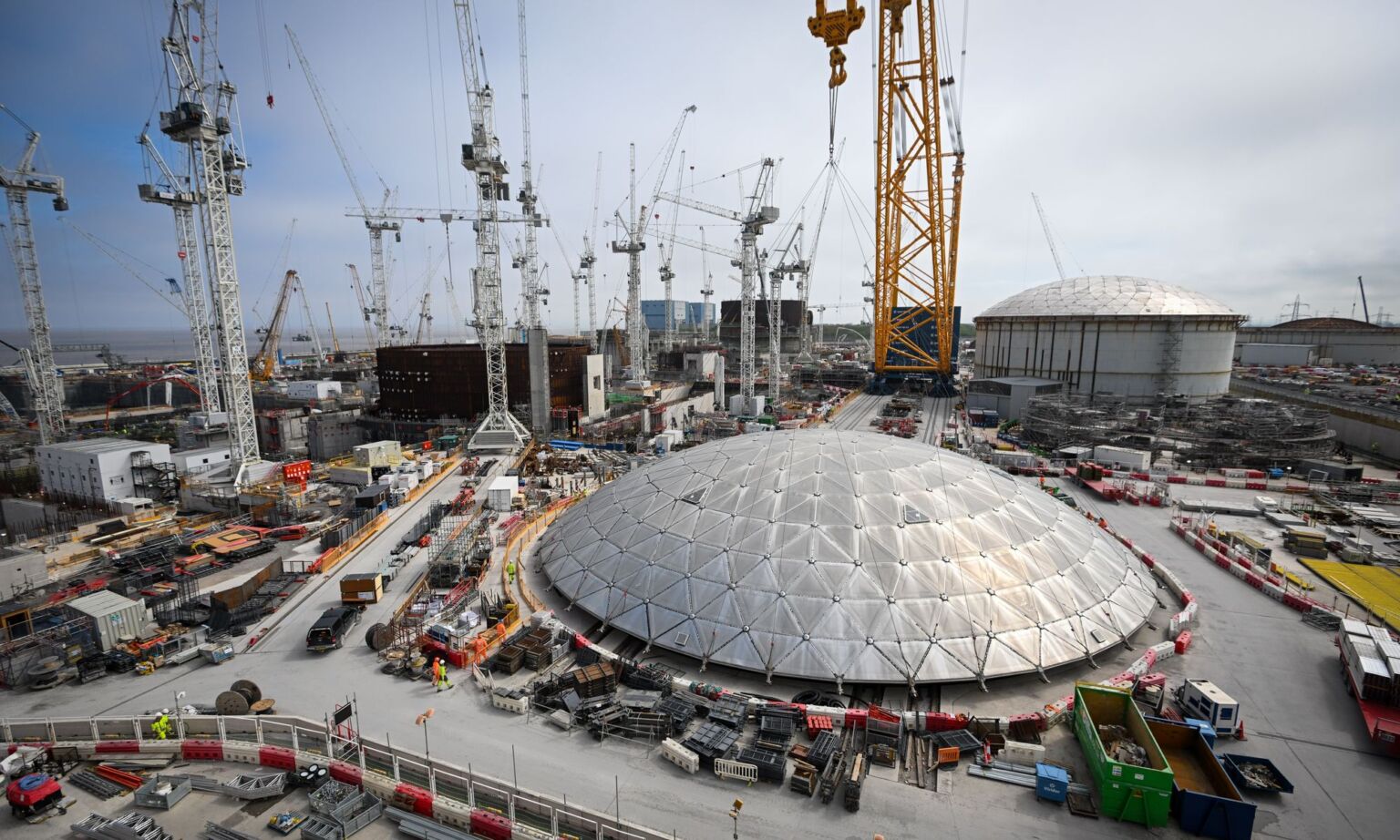 Construction work at Hinkley Point C in Bridgwater, England, 2022.
