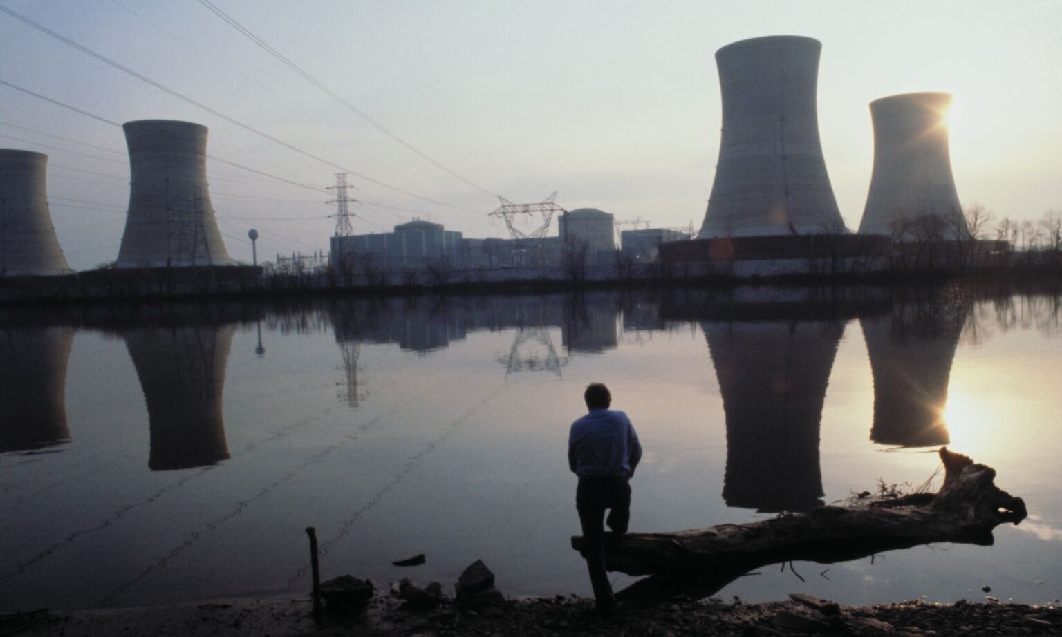 Three Mile Island nuclear power plant, 2 April 1979.