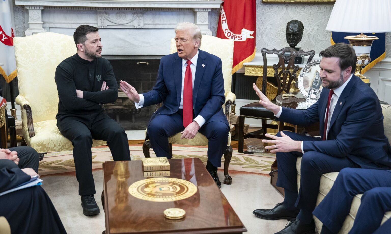 Ukraine's president Volodymyr Zelensky meets US president Donald Trump at the White House, 28 Feb 2025.