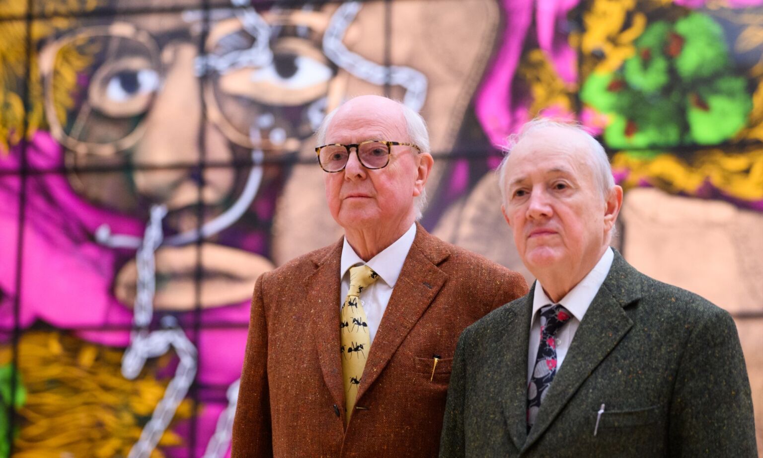 A photocall for the Gilbert and George Centre, 14 March 2023.