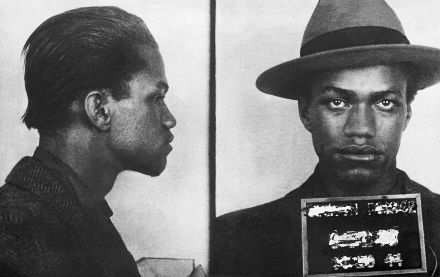 Police mugshot of Malcolm Little, 1944.
