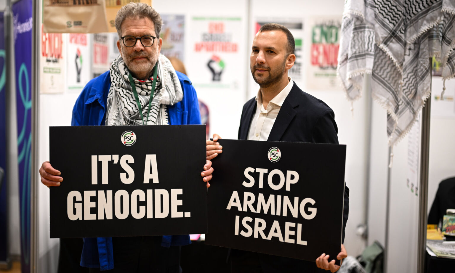 Zack Polanski with Ben Jamal, director of the Palestine Solidarity Campaign, 4 October 2025.