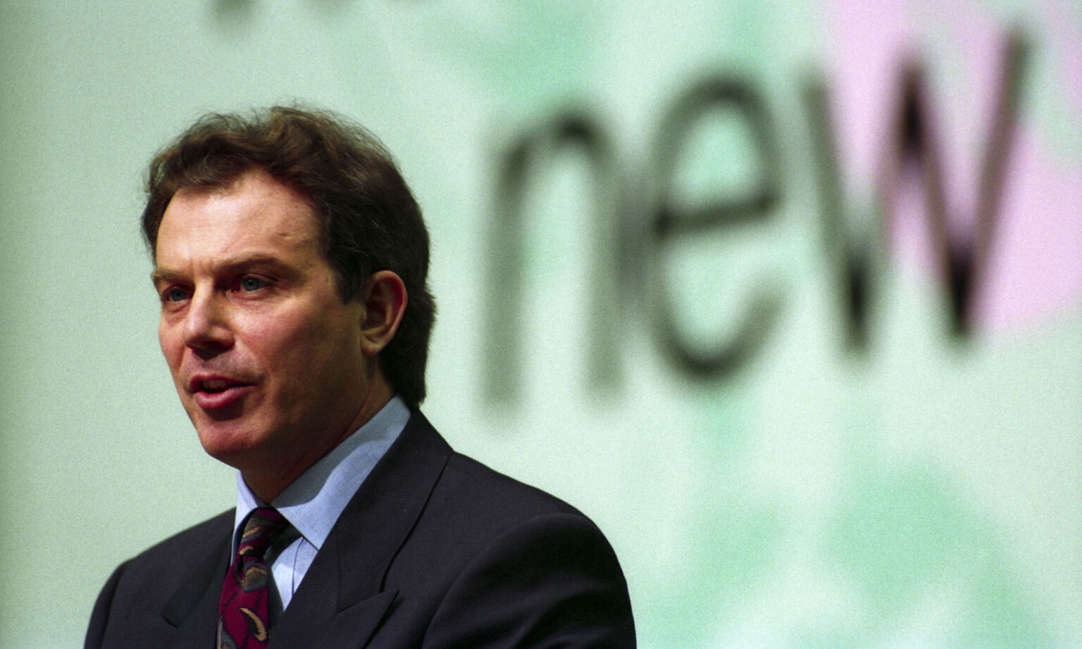 Tony Blair photographed at the Labour Party Conference in Brighton, UK, 1995