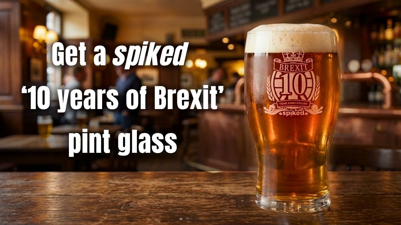 Brexit pint glass